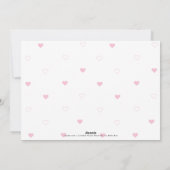 スイートピンクハートハッピーバレンタインデー写真 シーズンカード (裏面)