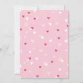 スイートピンクハートバレンタイン結婚式招待状 招待状 (裏面)