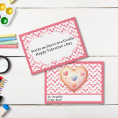 スイートピンクハートミニ教室バレンタインデー ノートカード