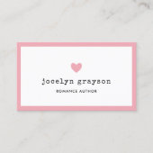 スイートピンクハートロマンス作家 名刺 (正面)