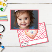 スイートピンクハート写真教室ミニバレンタイン カード