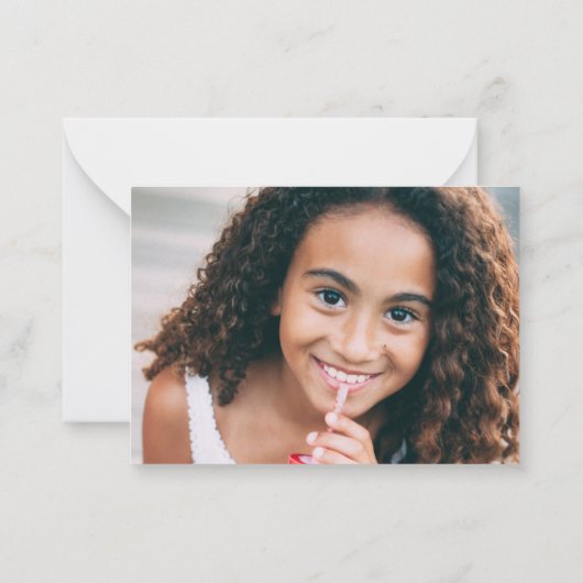 スイートピンクハート教室バレンタインの写真カード ノートカード (裏面)