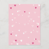 スイートピンクハート結婚バレンタイン エンクロージャーカード (裏面)