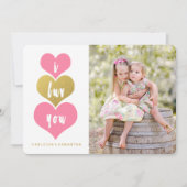 スイートピンクハート | バレンタインデーの写真カード シーズンカード (正面)