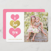 スイートピンクハート | バレンタインデーの写真カード シーズンカード (正面/裏面)