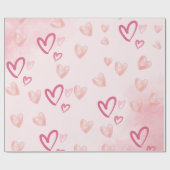 スイートピンクハート ラッピングペーパー (フラット)