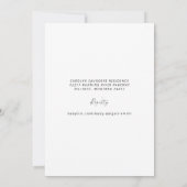 スイートピンクハート&蝶ベビーガールシャワー 招待状 (裏面)