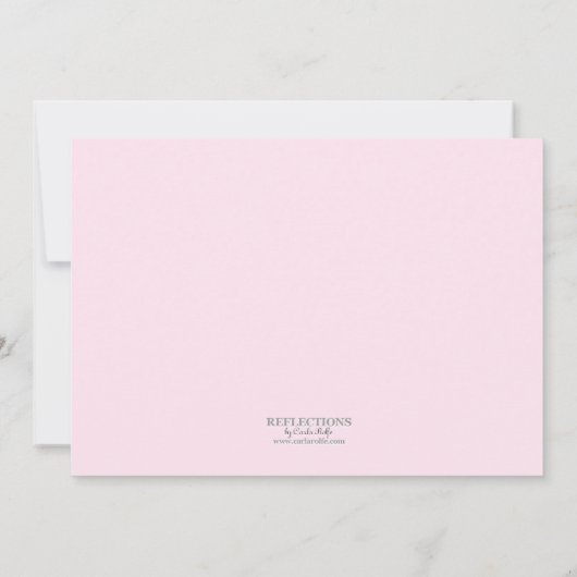 スイートピンクバタフライテーマガールズバースデーパーティー 招待状 (裏面)