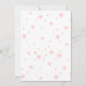 スイートピンクバレリナバニーファースト誕生日フローラ 招待状 (裏面)