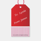 スイートピンクバレンタインフクロウ ギフトタグ (裏面)