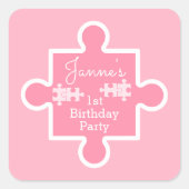 スイートピンクパズル作品 スクエアシール (正面)