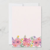 スイートピンクパープルフローラ1st誕生日パーティー 招待状 (裏面)