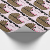 スイートピンクヒョウ赤ちゃんシャワー ラッピングペーパー (角)