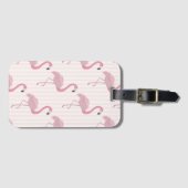 スイートピンクフラミンゴ ラゲッジタグ (正面横)