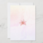 スイートピンクフローラバプテスマ招待状 招待状 (裏面)