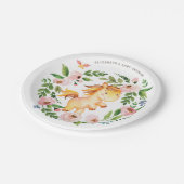 スイートピンクフローラポニーホースベイビーシャワー誕生日 ペーパープレート (アングル)