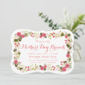 スイートピンクフローラマザーズデイブランチ招待状 招待状 (スタンド正面)