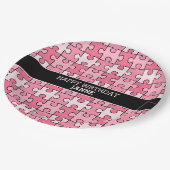 スイートピンクブラックガーリーパズル作品 ペーパープレート (アングル)