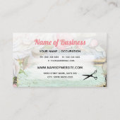 スイートピンクブロッサムフローラヘアスタイリスト美しいサロン 名刺 (裏面)