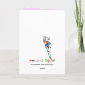 スイートピンクプリンセスキャッスル – グリーティングカード (裏面)