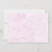 スイートピンクベビーの開花ワイルドフラワーベビーシャワー サンキューカード (裏面)