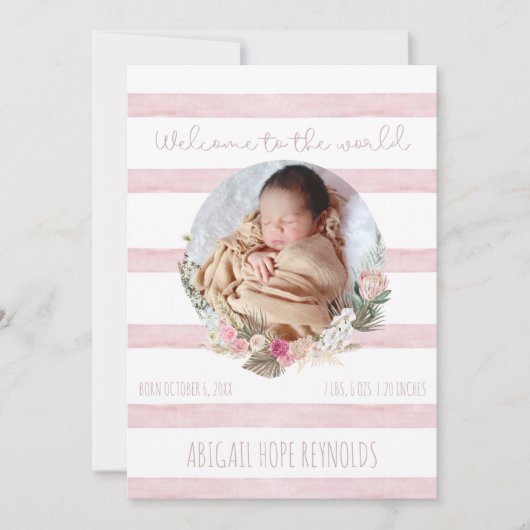 スイートピンクベビーガール誕生写真の発表 (正面)