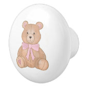 スイートピンクボウテディ子供部屋キッドルーム セラミックノブ (右)