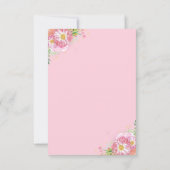 スイートピンクユニコーン顔ベビーシャワー招待状 招待状 (裏面)