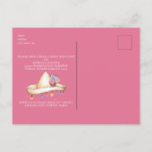 スイートピンクラマソンブレロOhベビーシャワーbyメール 案内ポストカード (裏面)