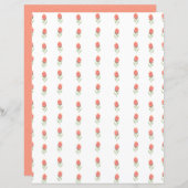 スイートピンクローズブズスクラップブック紙シート (正面/裏面)