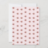 スイートピンクローズベビーガール誕生のお知らせ 案内状 (裏面)