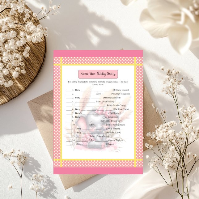 スイートピンク象 – ベビーシャワーベビーソングゲーム (クリエイターアップロード済み)