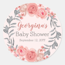 スイートピンク赤面フローラリースガールベビーシャワー