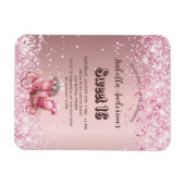 スイートピンク16キャリッジの豪華な招待 マグネット (横)