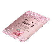 スイートピンク16キャリッジの豪華な招待 マグネット (左側)