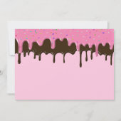 スイートピンク+チョコレートアイシングアイスクリーム誕生日 招待状 (裏面)