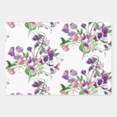 スイートピーおめでとう包装紙シート ラッピングペーパーシート (正面3)