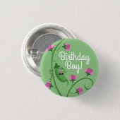 スイートピーかわいい子どもの誕生日パーティー 缶バッジ (正面&裏面)