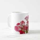 スイートピーによってはマグが開花します コーヒーマグカップ (正面左)