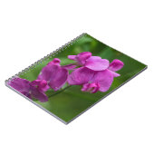 スイートピーのかわいらしいピンクの野生の花の花柄のノート ノートブック (左側)