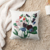 スイートピーのカラフルの花Redoute クッション (ブランケット)