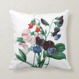 スイートピーのカラフルの花Redoute クッション