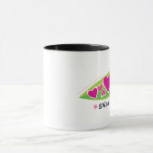 スイートピーのデザインのマグ マグカップ (中央)