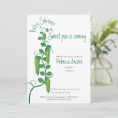 スイートピーのベビーシャワー招待状 招待状 (スタンド正面)