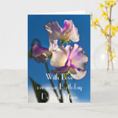 スイートピーのミイラの挨拶状 カード (黄色い花)