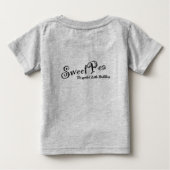 スイートピーの幼児のTシャツ ベビーTシャツ (裏面)