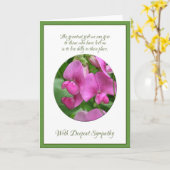 スイートピーの悔やみや弔慰 カード (黄色い花)