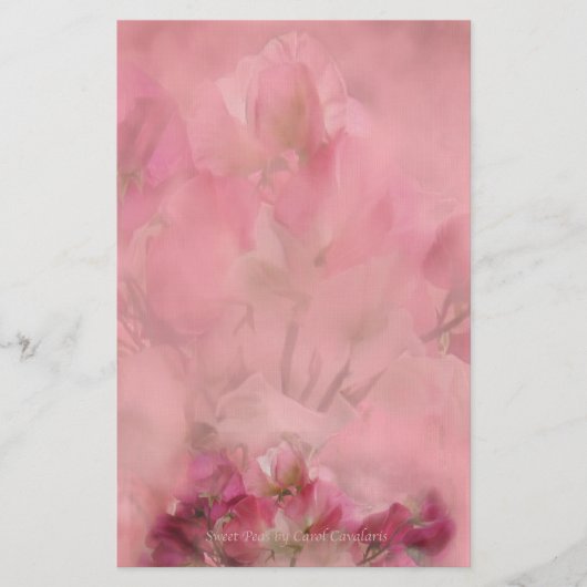 スイートピーの文房具 便箋 (正面)