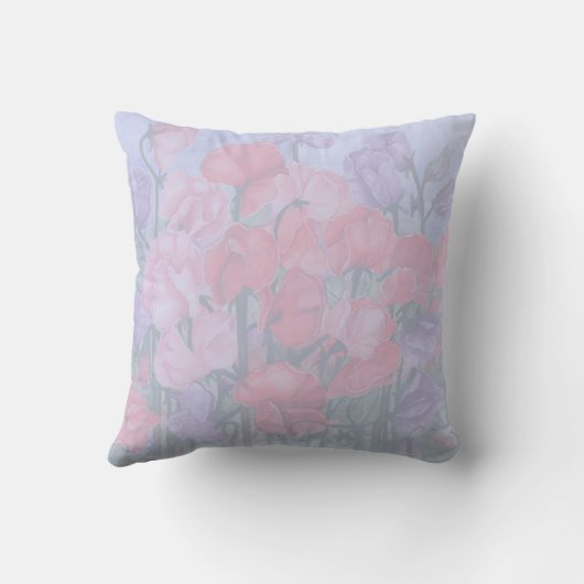 スイートピーの枕 クッション (裏面)