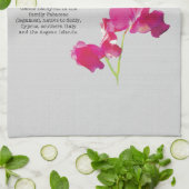 スイートピーの植物のプリント キッチンタオル (折り畳み)